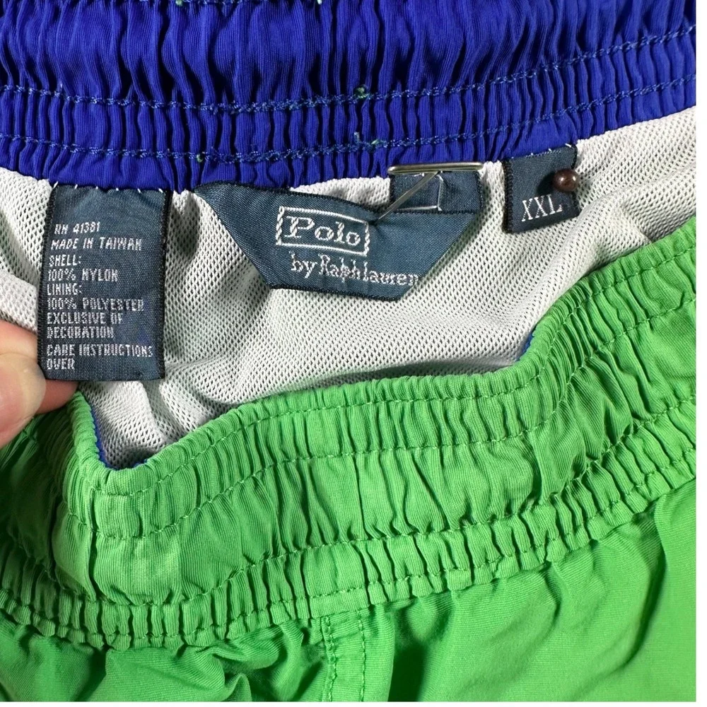 Polo Ralph Lauren Traveler Swim Trunks Green w/ Pony Lined Nylon Board Shorts XL